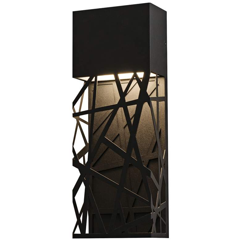 Boon 16&quot; High Black Powder Coated LED Outdoor Wall Light