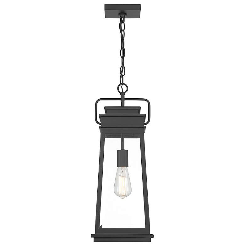 Image 4 Boone 1-Light Outdoor Hanging Lantern in Matte Black more views