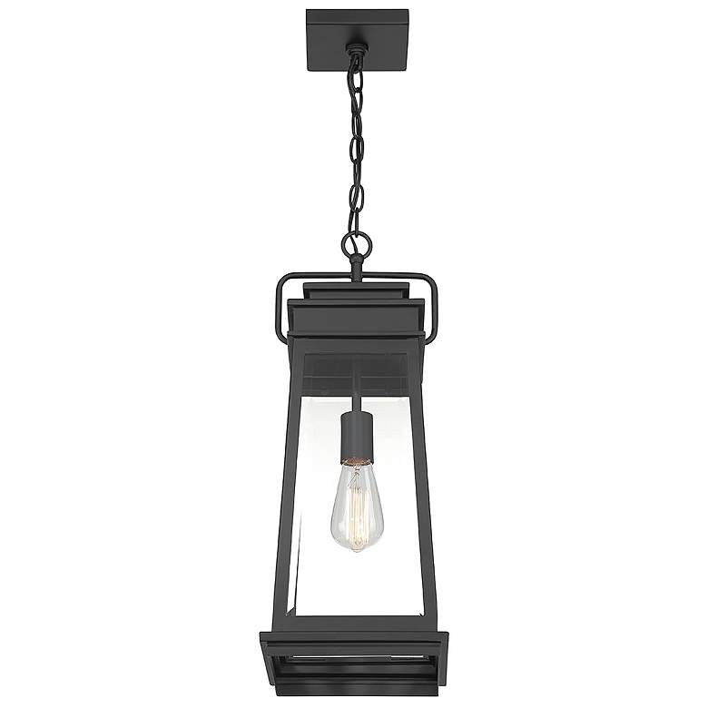 Image 5 Boone 1-Light Outdoor Hanging Lantern in Matte Black more views