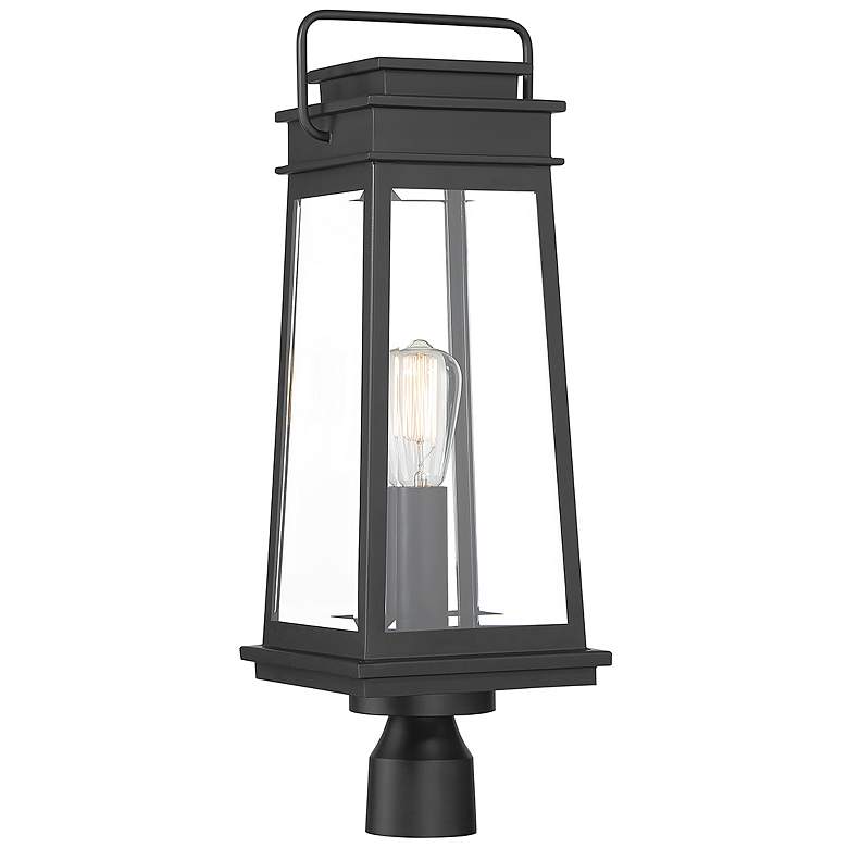 Image 1 Boone 1-Light Outdoor Post Lantern in Matte Black
