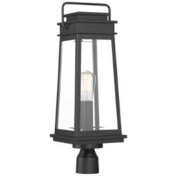 Boone 1-Light Outdoor Post Lantern in Matte Black