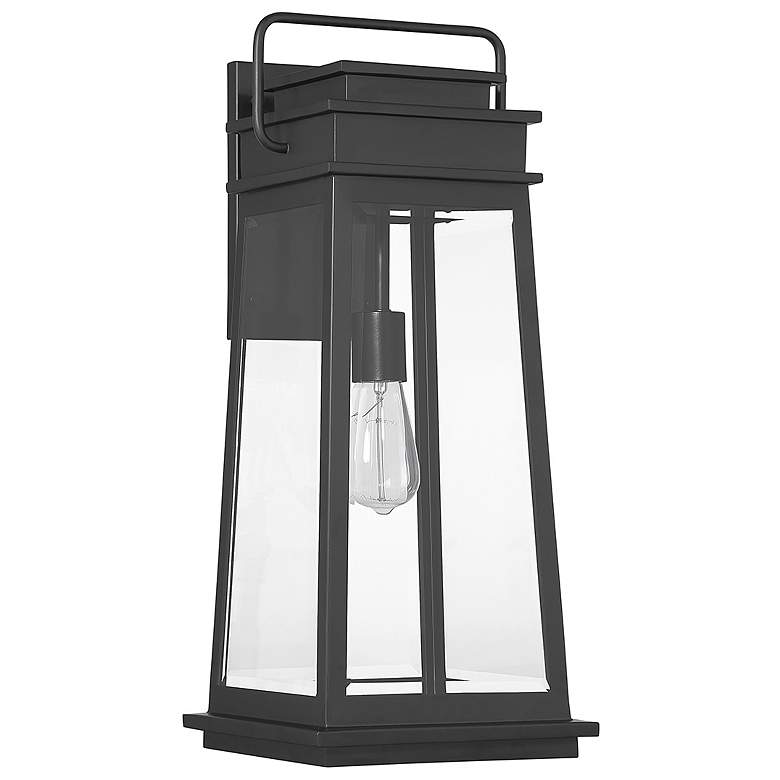 Image 2 Boone 1-Light Outdoor Wall Lantern in Matte Black more views