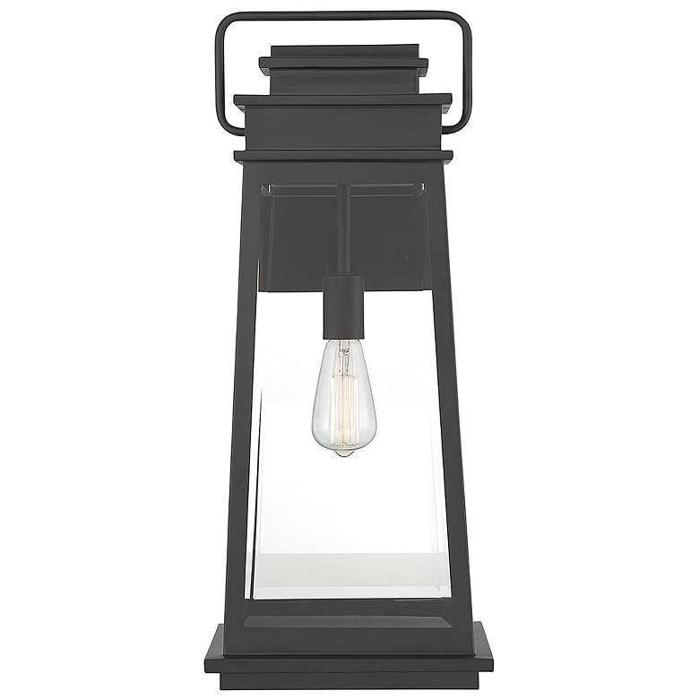Image 3 Boone 1-Light Outdoor Wall Lantern in Matte Black more views