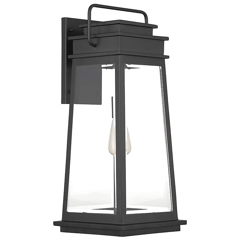Image 4 Boone 1-Light Outdoor Wall Lantern in Matte Black more views