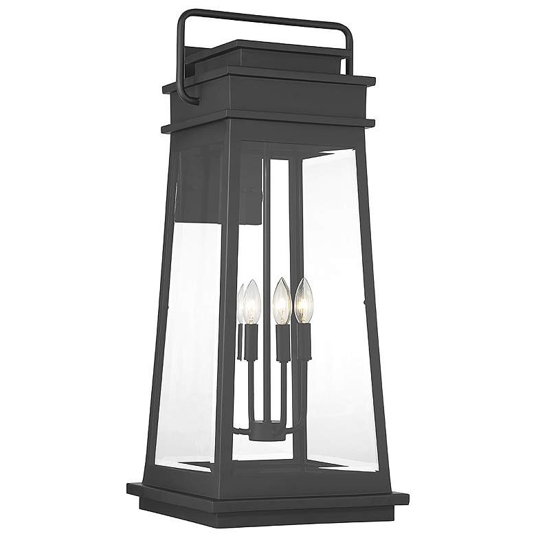 Image 1 Boone 4-Light Outdoor Wall Lantern in Matte Black