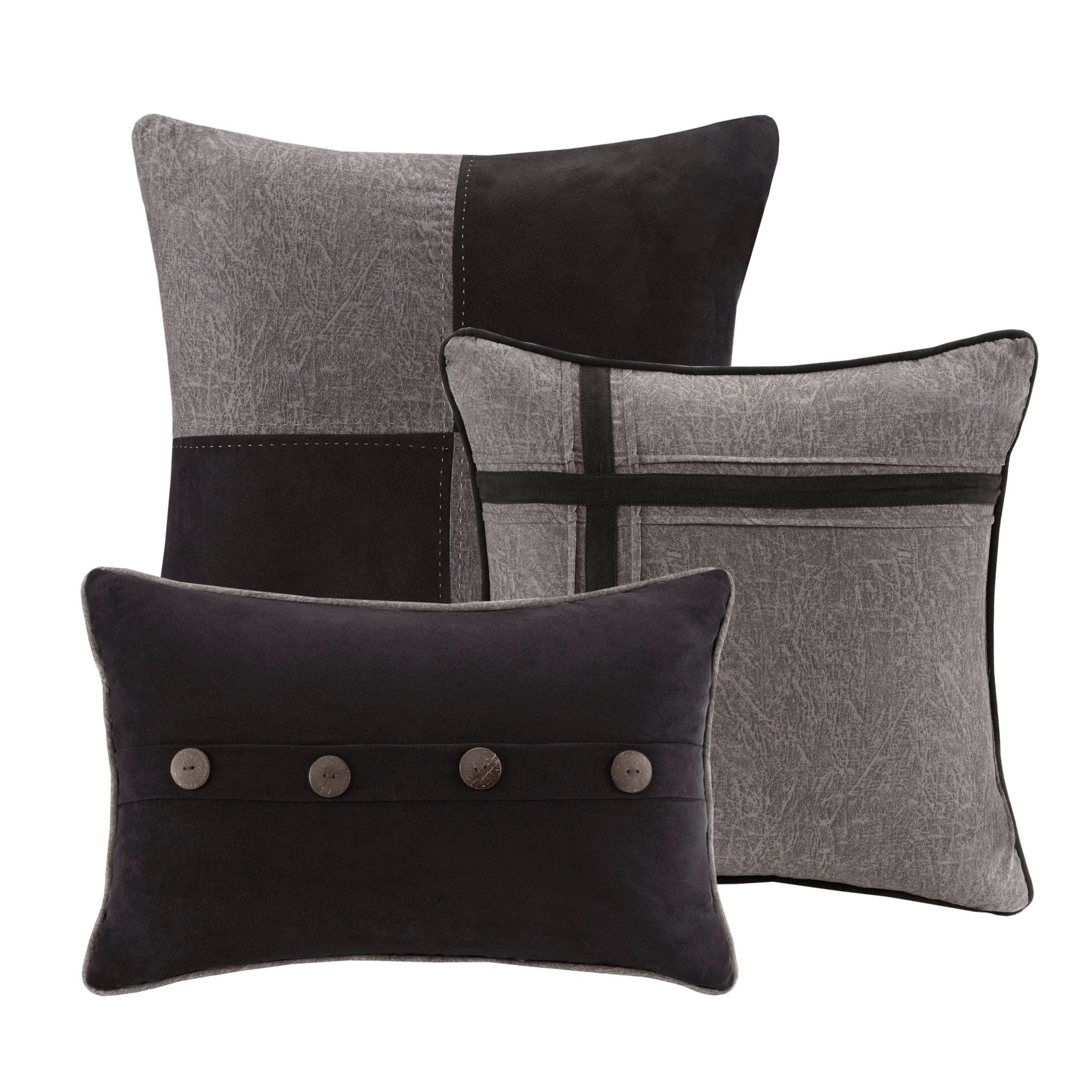 Boone Gray Cal King 7-Piece Comforter Set
