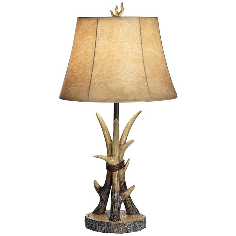Boone Western Rustic Antler USB Table Lamps Set of 2 more views