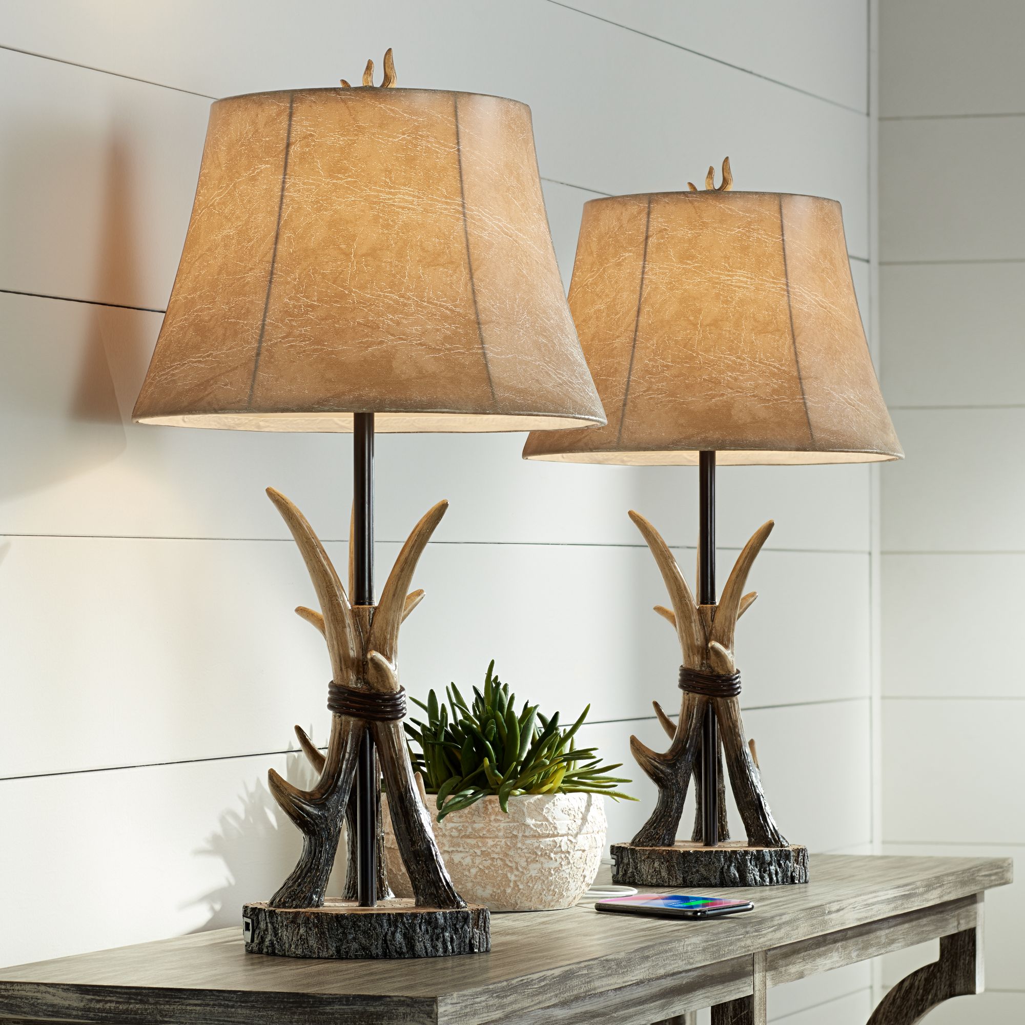 antler table lamps for sale