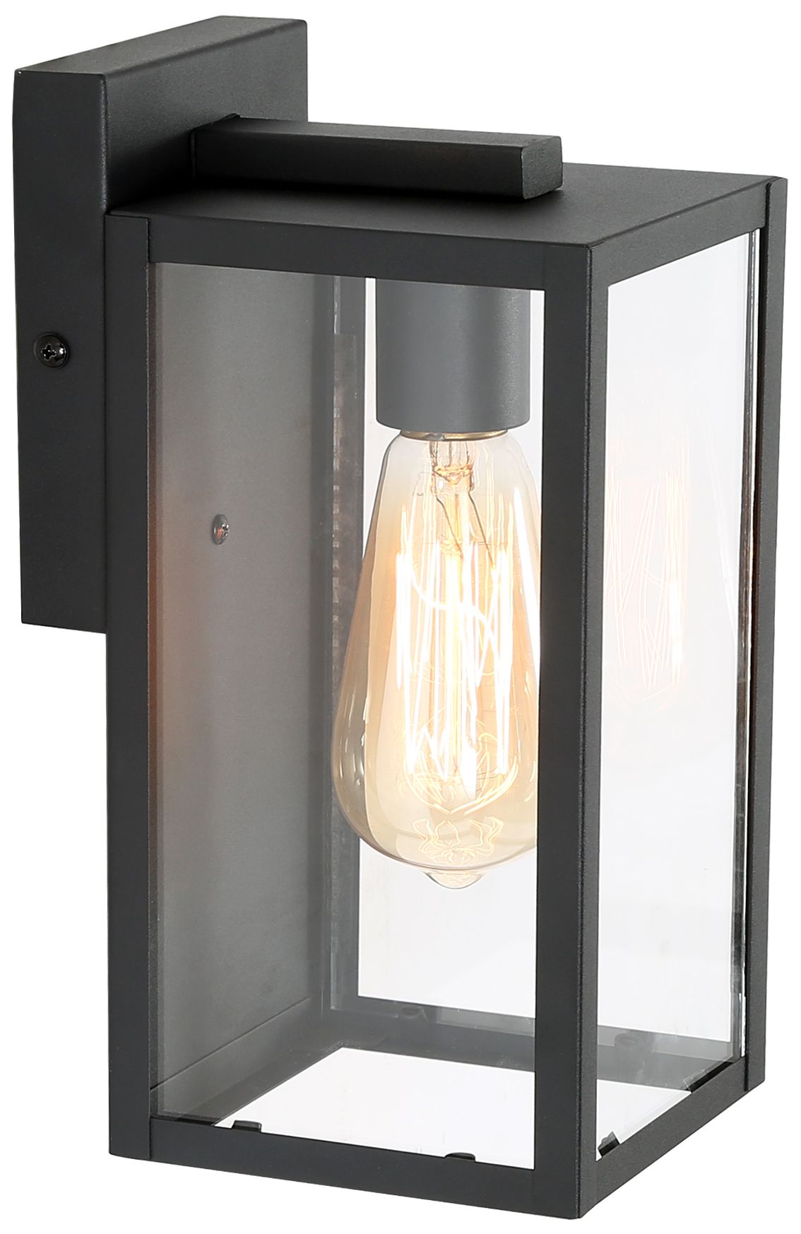 Booth 11" High Textured Black Outdoor Wall Light