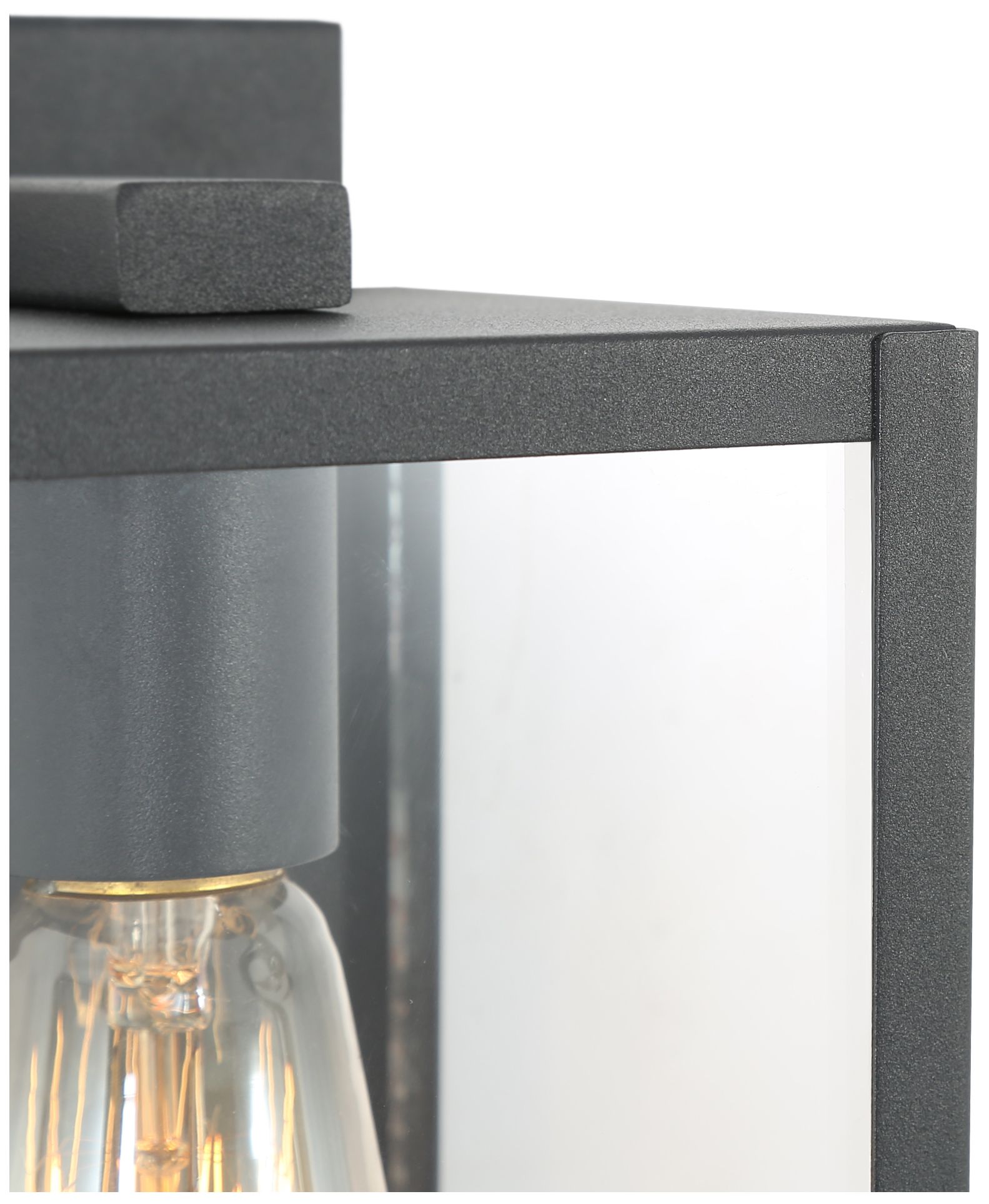 Image 2 Booth 11" High Textured Black Outdoor Wall Light more views