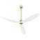 Bora Bora Ceiling Fan - Aged Brass - Studio White
