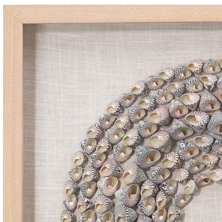 Image 2 Bora Bora Taupe Snail Shells 23 3/4" Square Framed Wall Art more views