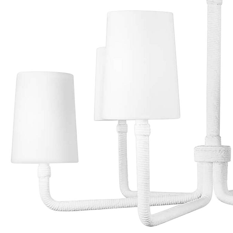 Image 2 Boracay 36 3/4" Wide White Jute Rope 6-Light Chandelier more views
