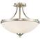 Bordeaux 17 1/4" Wide Brushed Nickel Bowl Ceiling Light
