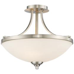 Bordeaux 17 1/4" Wide Brushed Nickel Bowl Ceiling Light