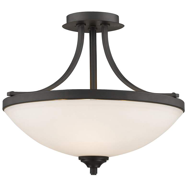 Image 1 Bordeaux 17" Wide Bronze Bowl Ceiling Light