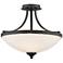Bordeaux 17" Wide Bronze Bowl Ceiling Light