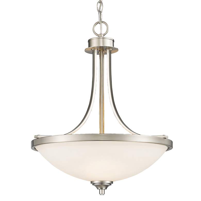 Image 3 Bordeaux 17" Wide Brushed Nickel Bowl Pendant Light