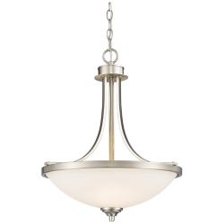 Bordeaux 17" Wide Brushed Nickel Bowl Pendant Light