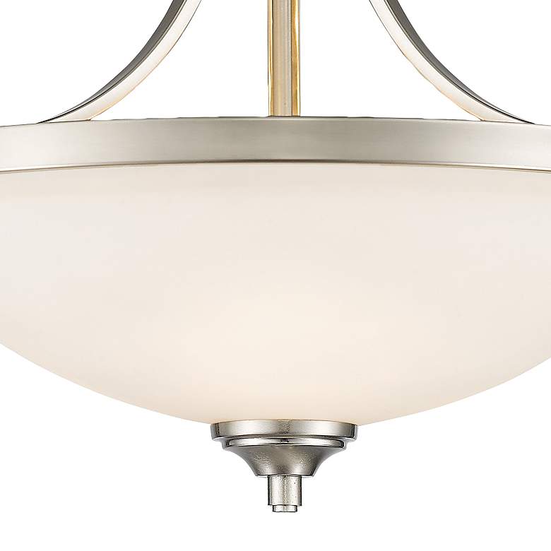 Image 4 Bordeaux 17" Wide Brushed Nickel Bowl Pendant Light more views