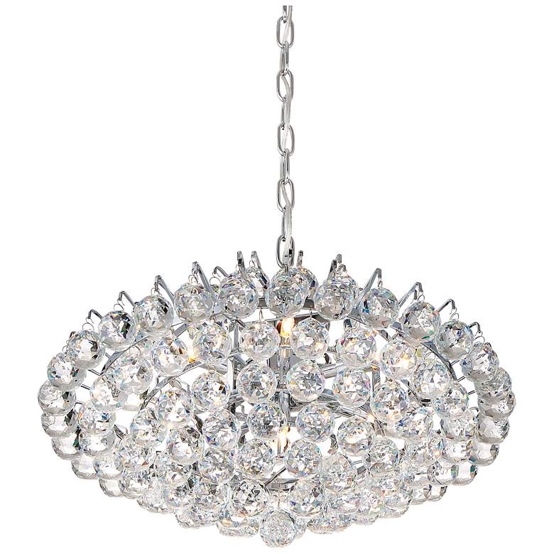 Image 2 Bordeaux 19 1/2"W Polished Chrome and Crystal Pendant Light more views