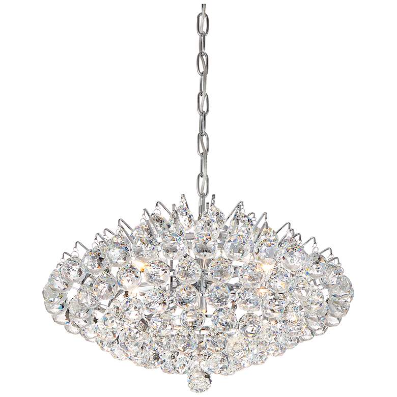 Image 3 Bordeaux 19 1/2"W Polished Chrome and Crystal Pendant Light more views