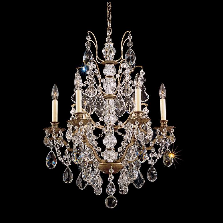 Image 1 Bordeaux 29"H x 22"W 6-Light Crystal Chandelier in Etruscan Gold