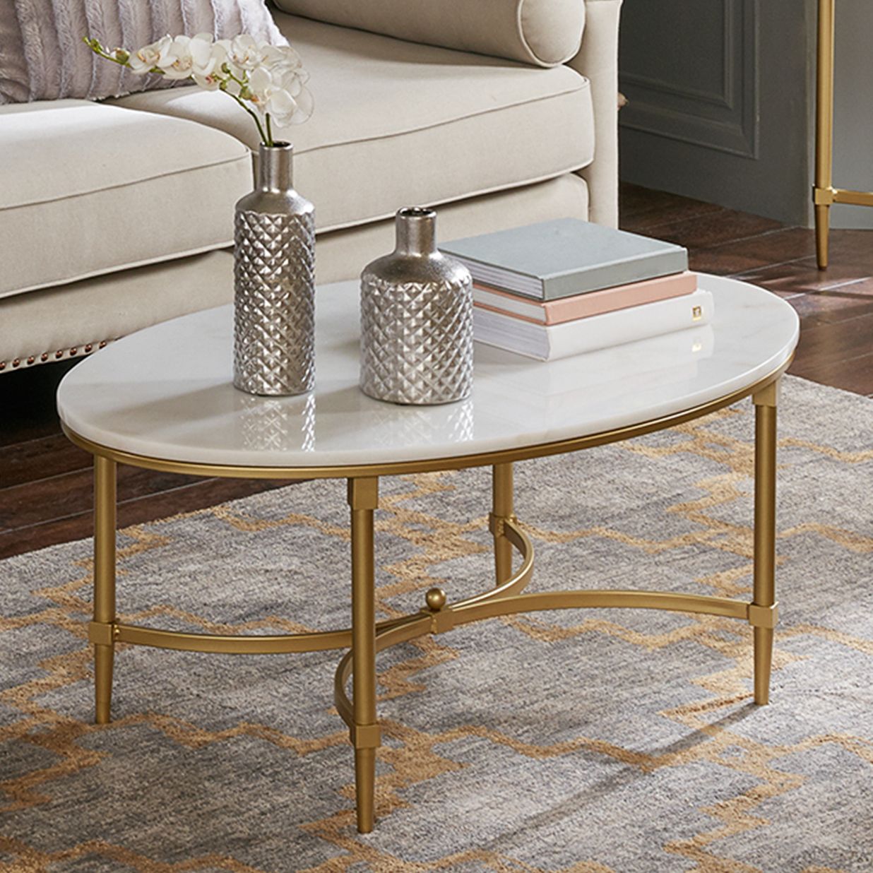 ivory marble coffee table