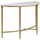Bordeaux 42 1/2" Wide Gold and White Marble Console Table
