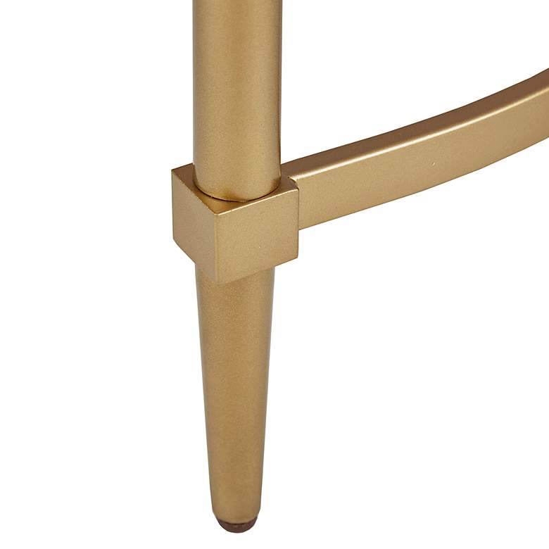 Image 4 Bordeaux 42 1/2" Wide Gold and White Marble Console Table more views