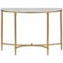 Bordeaux 42 1/2" Wide Gold and White Marble Console Table in scene