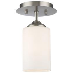 Bordeaux by Z-Lite Brushed Nickel 1 Light Flush Mount