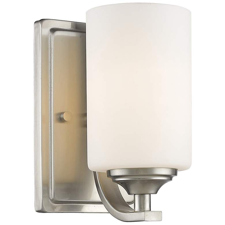 Image 1 Bordeaux by Z-Lite Brushed Nickel 1 Light Wall Sconce