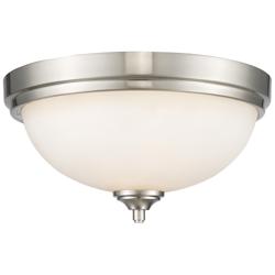 Bordeaux by Z-Lite Brushed Nickel 2 Light Flush Mount