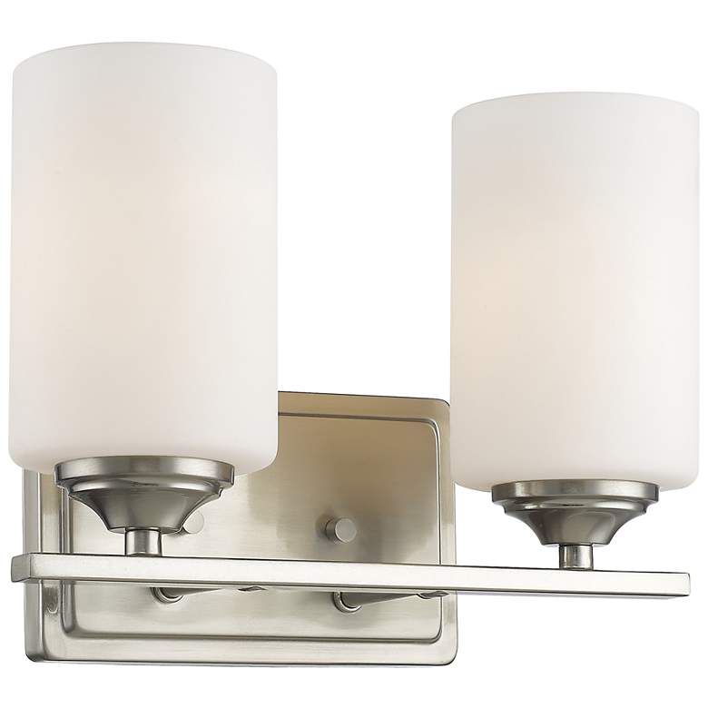 Image 1 Bordeaux by Z-Lite Brushed Nickel 2 Light Vanity