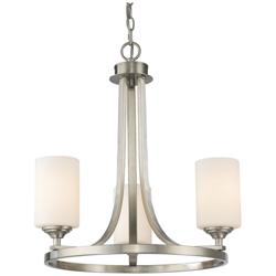 Bordeaux by Z-Lite Brushed Nickel 3 Light Chandelier