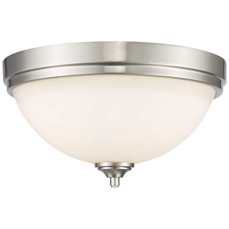 Image 1 Bordeaux by Z-Lite Brushed Nickel 3 Light Flush Mount