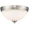 Bordeaux by Z-Lite Brushed Nickel 3 Light Flush Mount