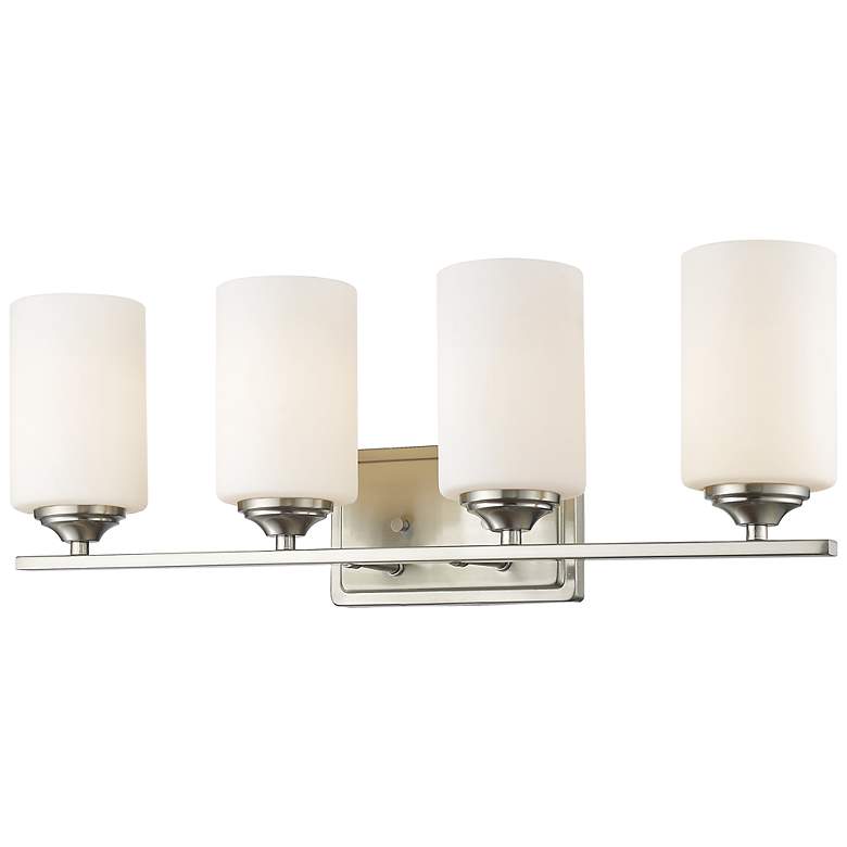 Image 1 Bordeaux by Z-Lite Brushed Nickel 4 Light Vanity