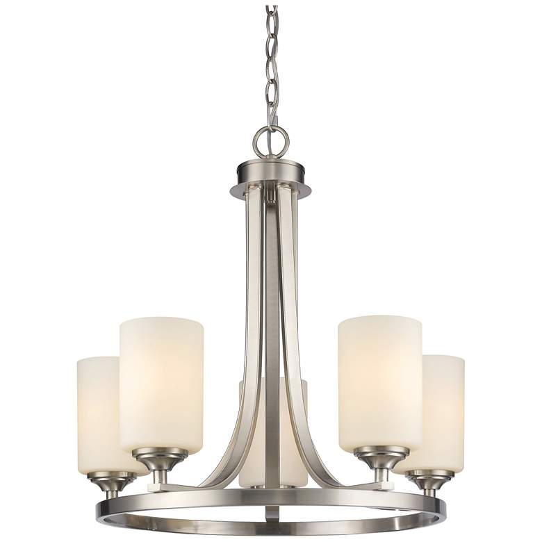 Image 1 Bordeaux by Z-Lite Brushed Nickel 5 Light Chandelier