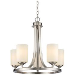 Bordeaux by Z-Lite Brushed Nickel 5 Light Chandelier