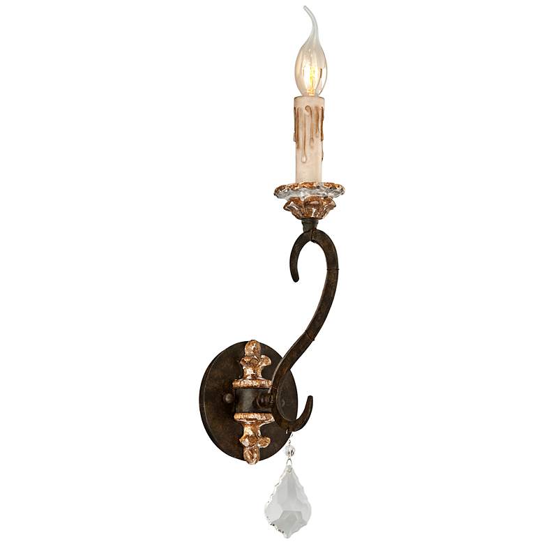Image 1 Bordeaux Collection 18 1/4 inch High Parisian Bronze Wall Sconce