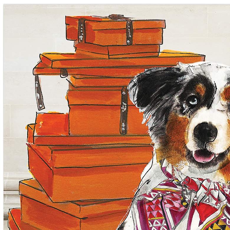 Image 3 Border Collie 27 1/4" Wide Tempered Glass Graphic Wall Art more views