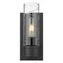 2_Boreas 10 3/4"H Matte Black Deco Swirl Glass ADA Wall Sconce more views