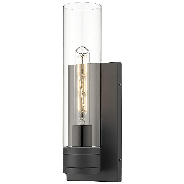 Image 1 Boreas 13 3/4" High Matte Black ADA Wall Sconce
