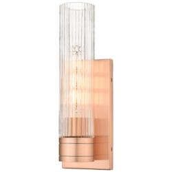 Boreas 13 3/4"H Antique Copper Wall Sconce w/ Clear Shade