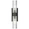 Boreas 18" High Black 2-Light Sconce w/ Striped Clear Glass