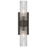 1_Boreas 18" High Bronze Clear Glass 2-Light ADA Wall Sconce