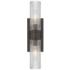 Boreas 18" High Bronze Clear Glass 2-Light ADA Wall Sconce