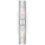 1_Boreas 18" High Chrome 2-Light Sconce w/ Striped Clear Glass